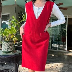 Vintage Herman Geist Wool Pinafore Dress